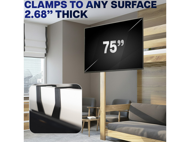 VIVO TV Hanger Bracket for 42' to 75' Flat and Curved Screens, Loft Bed TV Mount