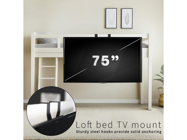 VIVO TV Hanger Bracket for 42' to 75' Flat and Curved Screens, Loft Bed TV Mount