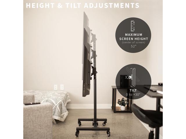 VIVO Mobile 13' to 50' TV Floor Stand, Height Adjustable Mount w/ Wheels