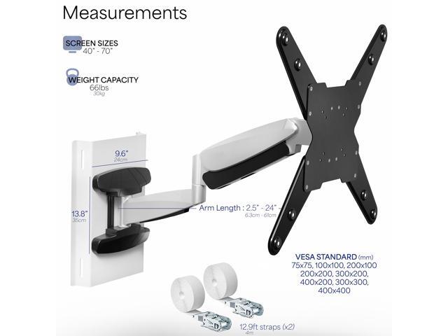 VIVO Height Adjustable Exposed Column Pneumatic Mount for 40 to 70 TV Screen - image 3