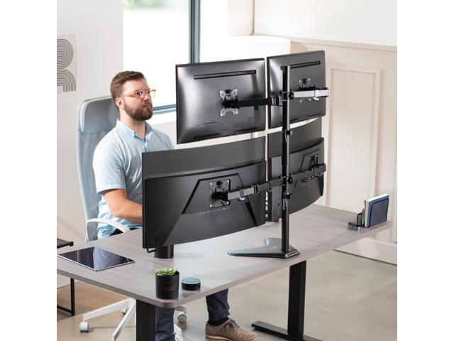 VIVO Quad Monitor Desk Stand Mount FreeStanding Adjustable 4 Screens up to 30'