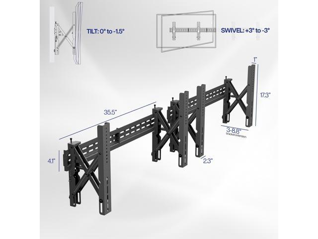 VIVO Pop-Out Video Wall Mounts, Fits 2 TV Screens 37 to 90 inches, 2 Mounts
