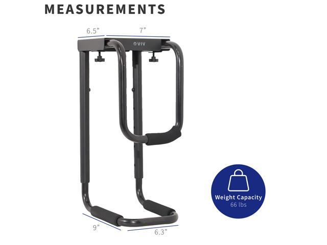 VIVO Black Heavy Duty Adjustable Under-Desk PC Mount, Computer Case Holder