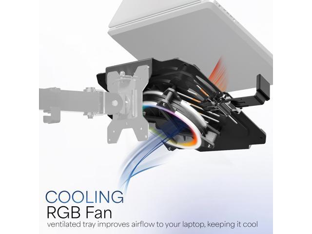 VIVO Universal Adjustable 12' - 15.6' Laptop Computer Notebook Tray with RGB Fan