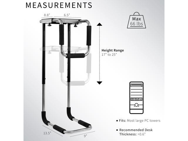 VIVO Large Heavy Duty Adjustable Under-Desk PC Mount, Computer Case Holder