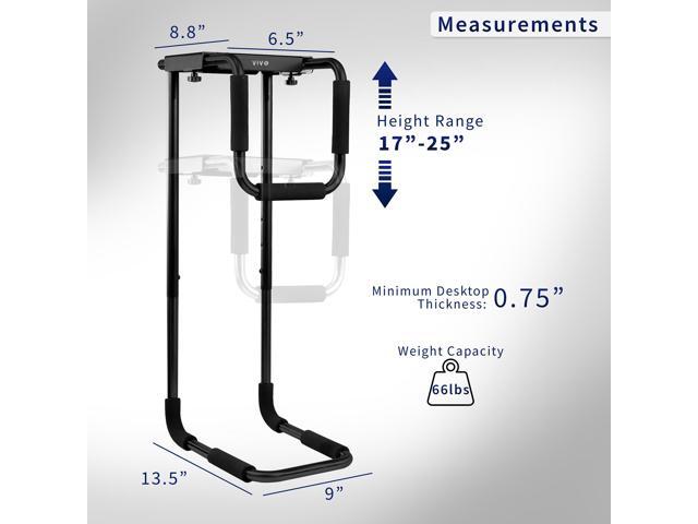 VIVO Large Heavy Duty Adjustable Under-Desk PC Mount, Black Computer Case Holder