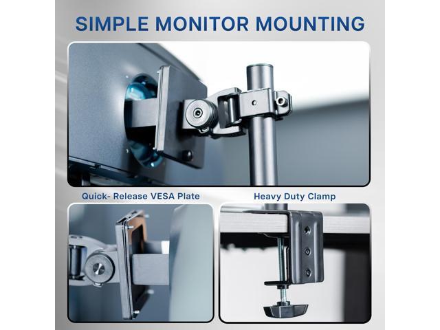 VIVO Single Ultrawide Monitor Tall Desk Mount, Fits Computer Screens up to 49'