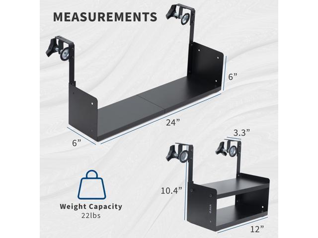 VIVO Single or Dual-Tier Hanging Shelf System, 12 or 24 inch Shelves
