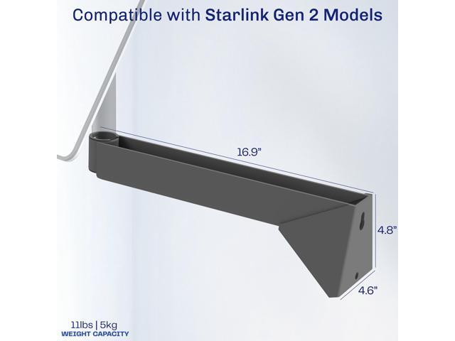 VIVO Long Arm Wall Mount Designed for Starlink Gen2 Internet Satellite Dish