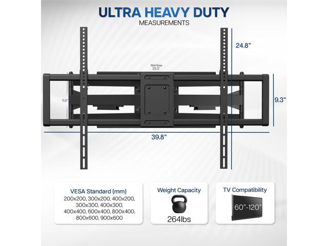 VIVO Heavy Duty Full Motion 60' to 120' Large Screen TV Wall Mount with Long Arm
