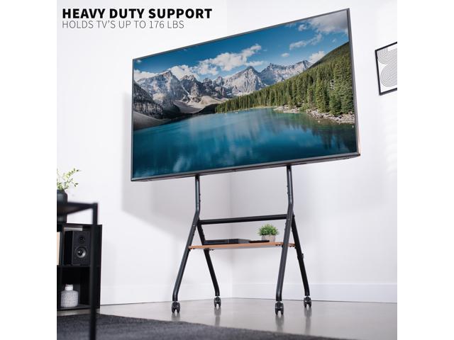 VIVO Mobile Heavy-Duty Height Adjustable Studio TV Cart, Fits 37' to 86' Screens