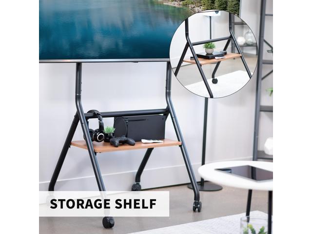 VIVO Mobile Heavy-Duty Height Adjustable Studio TV Cart, Fits 37' to 86' Screens