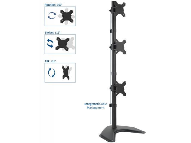 VIVO Triple Monitor Desk Stand/Mount Free Standing Vertical 3 Screens up to 27'