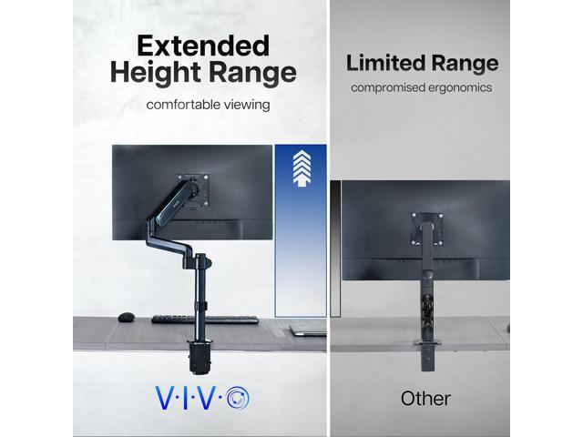 VIVO Black Single Monitor Arm Sit-Stand Desk Mount for Computer Screen up to 32'