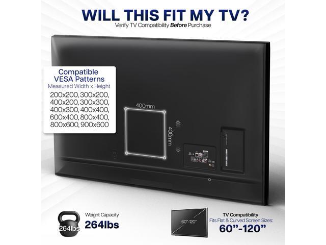 VIVO Heavy Duty Full Motion 60' to 120' Large Screen TV Wall Mount