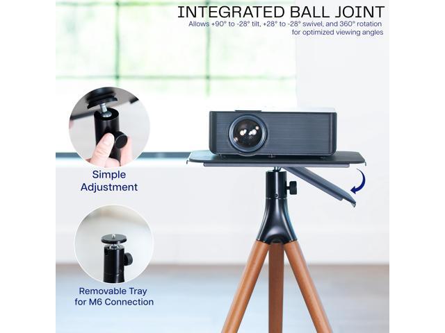 VIVO Dark Walnut Easel Studio Projector Stand