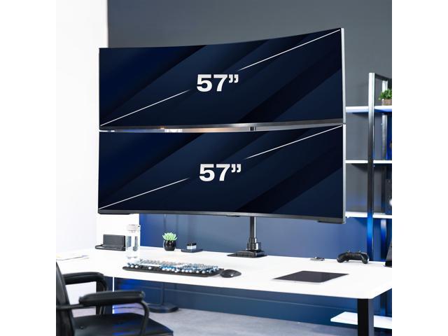 VIVO Dual Vertically Stacked Ultra-Wide Monitor Desk Mount for up to 57' Screens