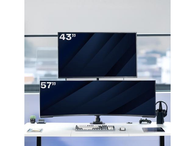 VIVO Dual Vertically Stacked Ultra-Wide Monitor Desk Mount for up to 57' Screens