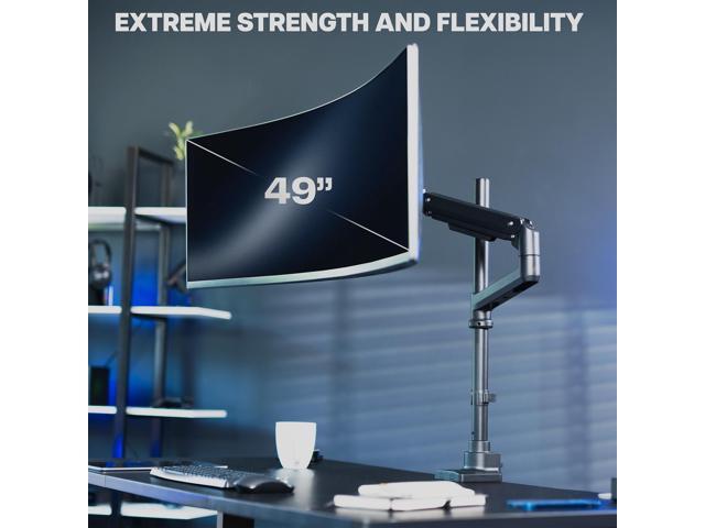 VIVO Pneumatic Arm Single Ultrawide Monitor Desk Mount for Computer Screens to 49'