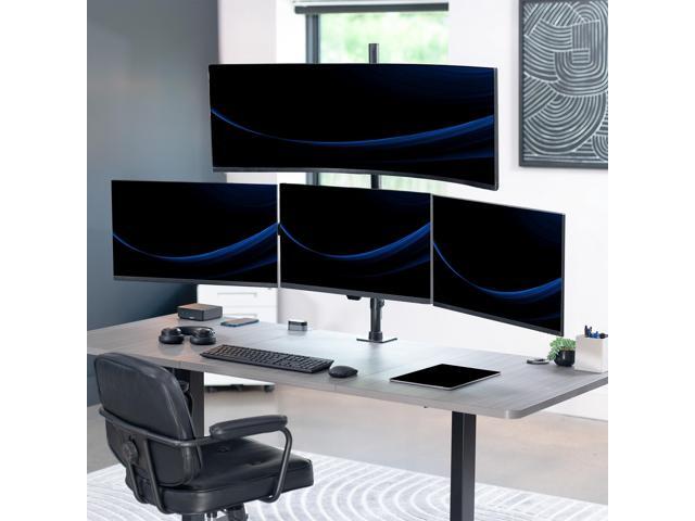VIVO Quad Computer Monitor Desk Mount, 1 Ultrawide to 49', 3 Standard to 27'