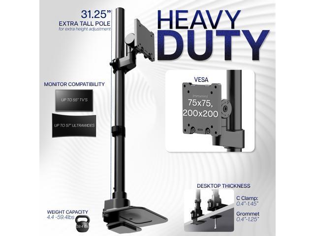 VIVO Single Ultrawide Monitor Tall Desk Mount, Fits Computer Screens up to 57'