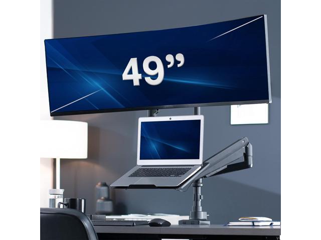 VIVO Pneumatic Arm Ultrawide Monitor and Laptop Desk Mount for Screens up to 49'