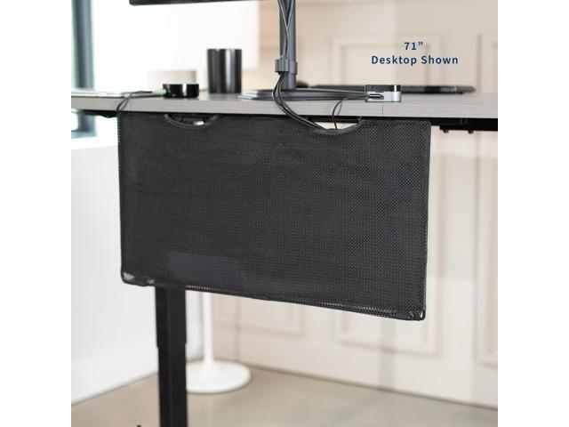 VIVO Black Under Desk Privacy & Cable Management Sleeve Panel 30' Kit
