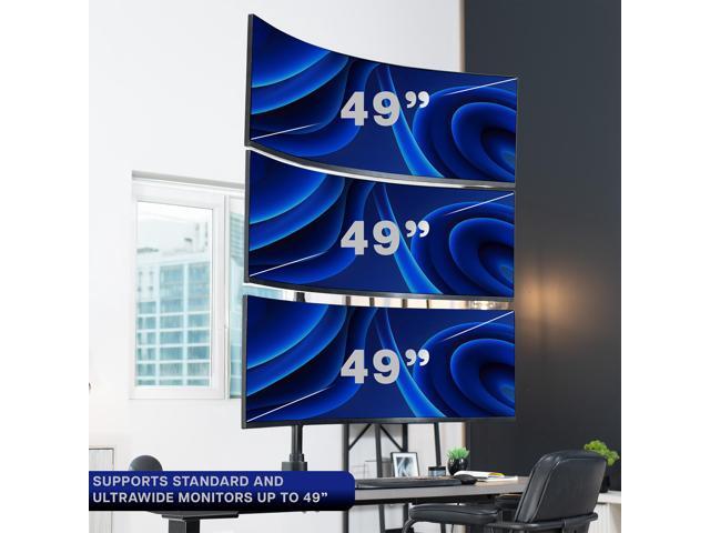 VIVO Triple Ultrawide Stacked Monitor Extra Tall Desk Mount, 3 Screens up to 49'