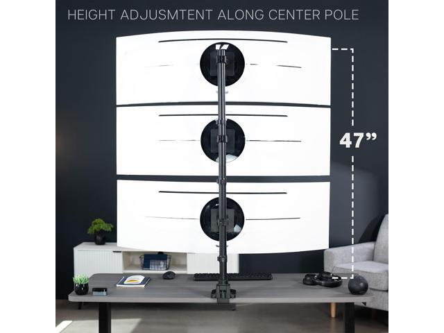 VIVO Triple Ultrawide Stacked Monitor Extra Tall Desk Mount, 3 Screens up to 49'