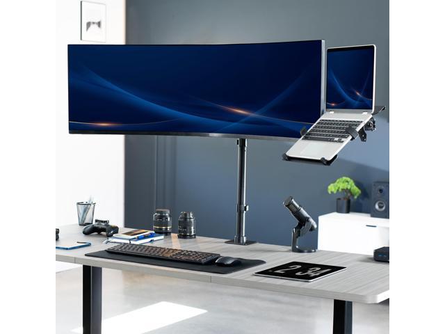 VIVO Single Ultrawide Monitor + Single Laptop Desk Mount, Up to 49 inch Screens