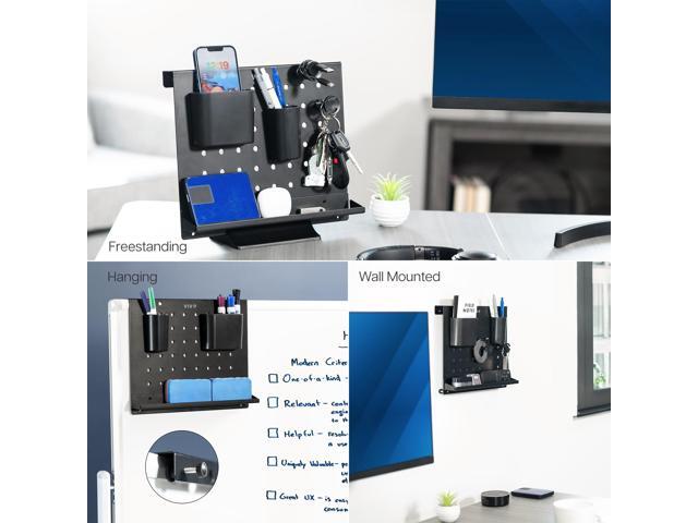 VIVO Black 12 x 10 inch Freestanding Pegboard Desk Organizer