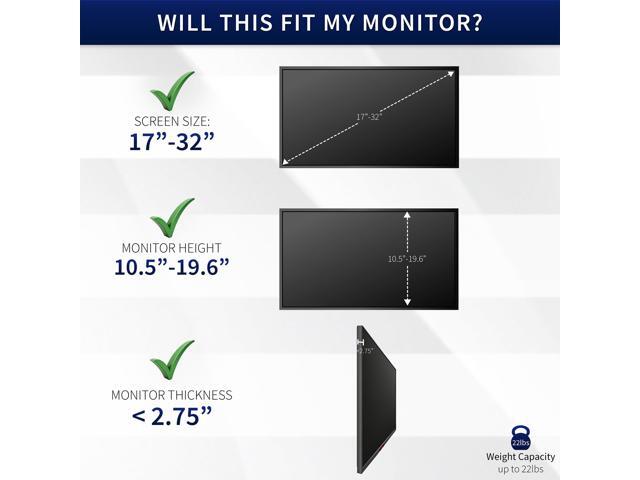 VIVO Adapter VESA Mount Kit for Monitor Screen 75mm & 100mm mounting bracket