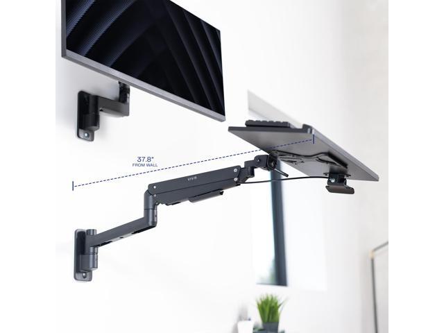 VIVO Pneumatic Heavy Duty Wall Mounted 24 inch Keyboard Tray