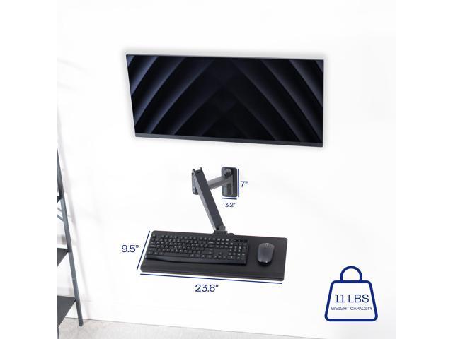 VIVO Pneumatic Heavy Duty Wall Mounted 24 inch Keyboard Tray