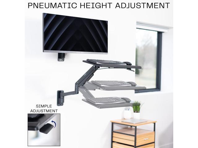 VIVO Pneumatic Heavy Duty Wall Mounted 24 inch Keyboard Tray