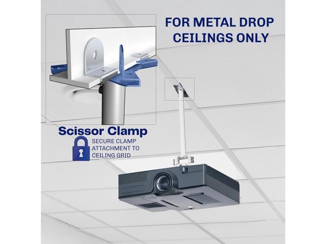 VIVO Metal Drop Ceiling Projector Mount with Scissor Clamp