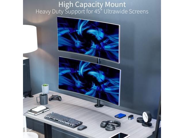 VIVO Dual Ultrawide Monitor Desk Mount, Adjustable Stand for 2 Screens up to 45'