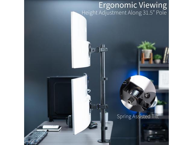 VIVO Dual Ultrawide Monitor Desk Mount, Adjustable Stand for 2 Screens up to 45'