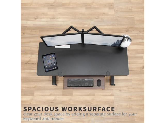 VIVO Extra Sturdy Clamp-on Computer Keyboard and Mouse Under Desk Slider Tray