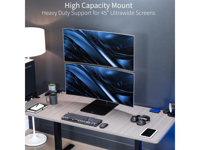 VIVO Dual Ultrawide Monitor Desk Stand, Adjustable Mount for 2 Screens up to 45'