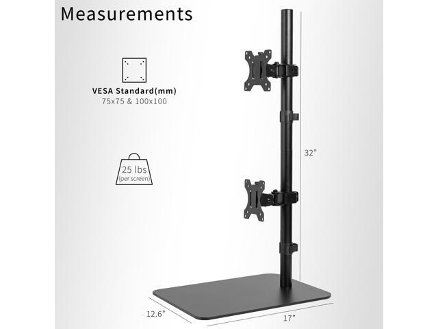 VIVO Dual Ultrawide Monitor Desk Stand, Adjustable Mount for 2 Screens up to 45'