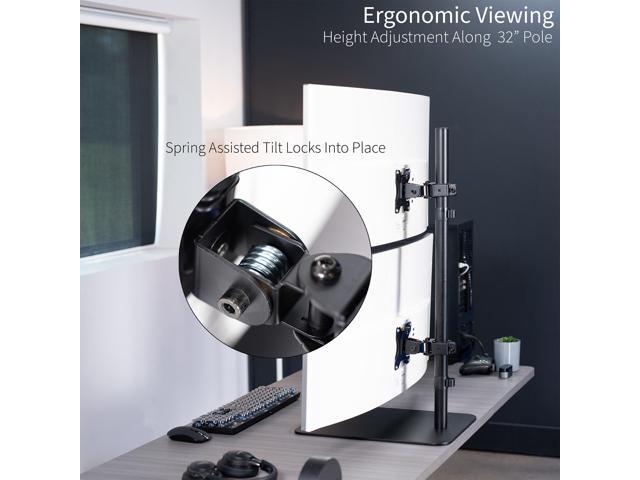 VIVO Dual Ultrawide Monitor Desk Stand, Adjustable Mount for 2 Screens up to 45'