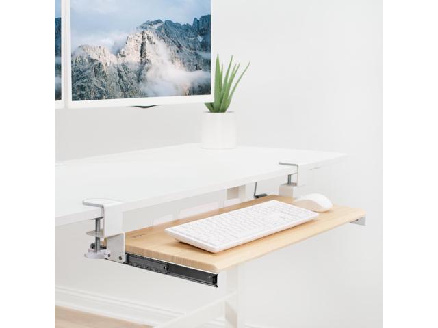 VIVO Extra Sturdy Clamp-on Computer Keyboard and Mouse Under Desk Slider Tray