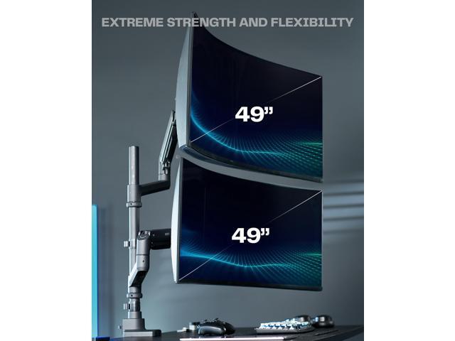 VIVO Pneumatic Arm Dual Ultrawide Monitor Desk Mount for Computer Screens to 49'