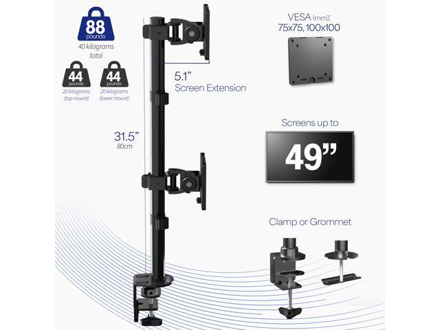 VIVO Dual Ultrawide Monitor Desk Mount, Stand for 2 Computer Screens up to 49'