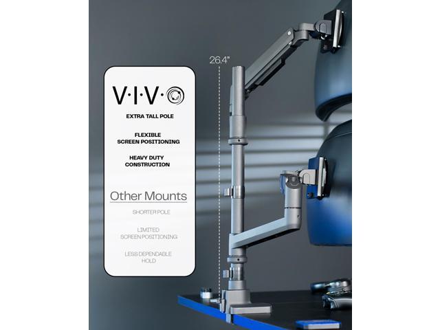 VIVO Pneumatic Arm Dual Ultrawide Monitor Desk Mount for Computer Screens to 49'