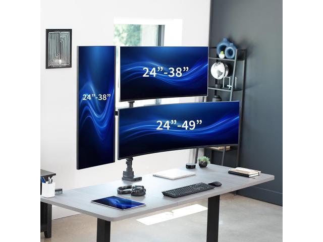 VIVO Pneumatic Triple Ultrawide Computer Monitor Desk Mount for Screens upto 49'