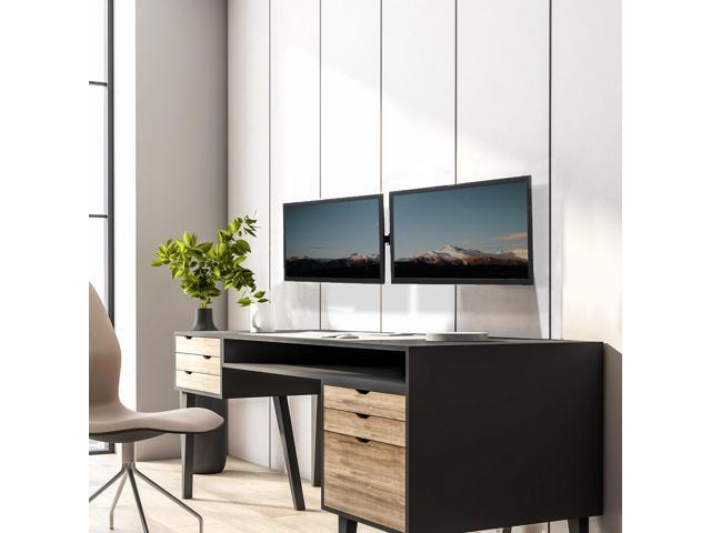 VIVO Steel Telescoping Flush Wall Mount for Dual 21' to 32' Monitors