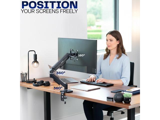 Single Monitor Mechanical Spring Desk Mount Stand, Fits Computer Screens to 32'