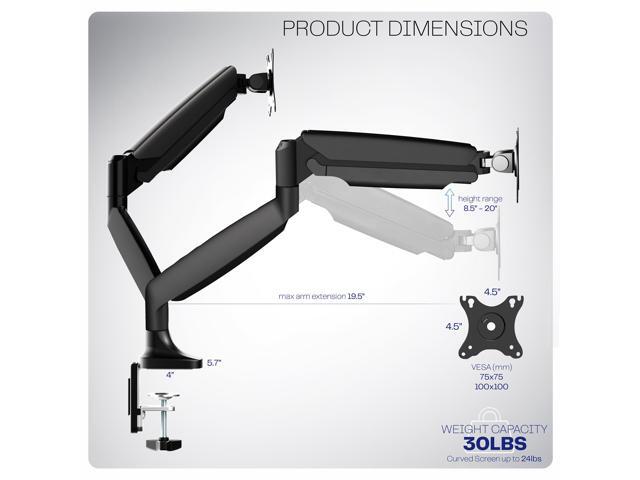 VIVO Dual Ultrawide 40' Computer Monitor Desk Mount with Pneumatic Spring Arms